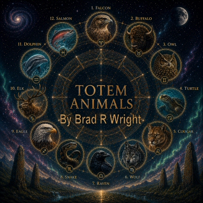 Totem Animals album cover art by Brad R Wright